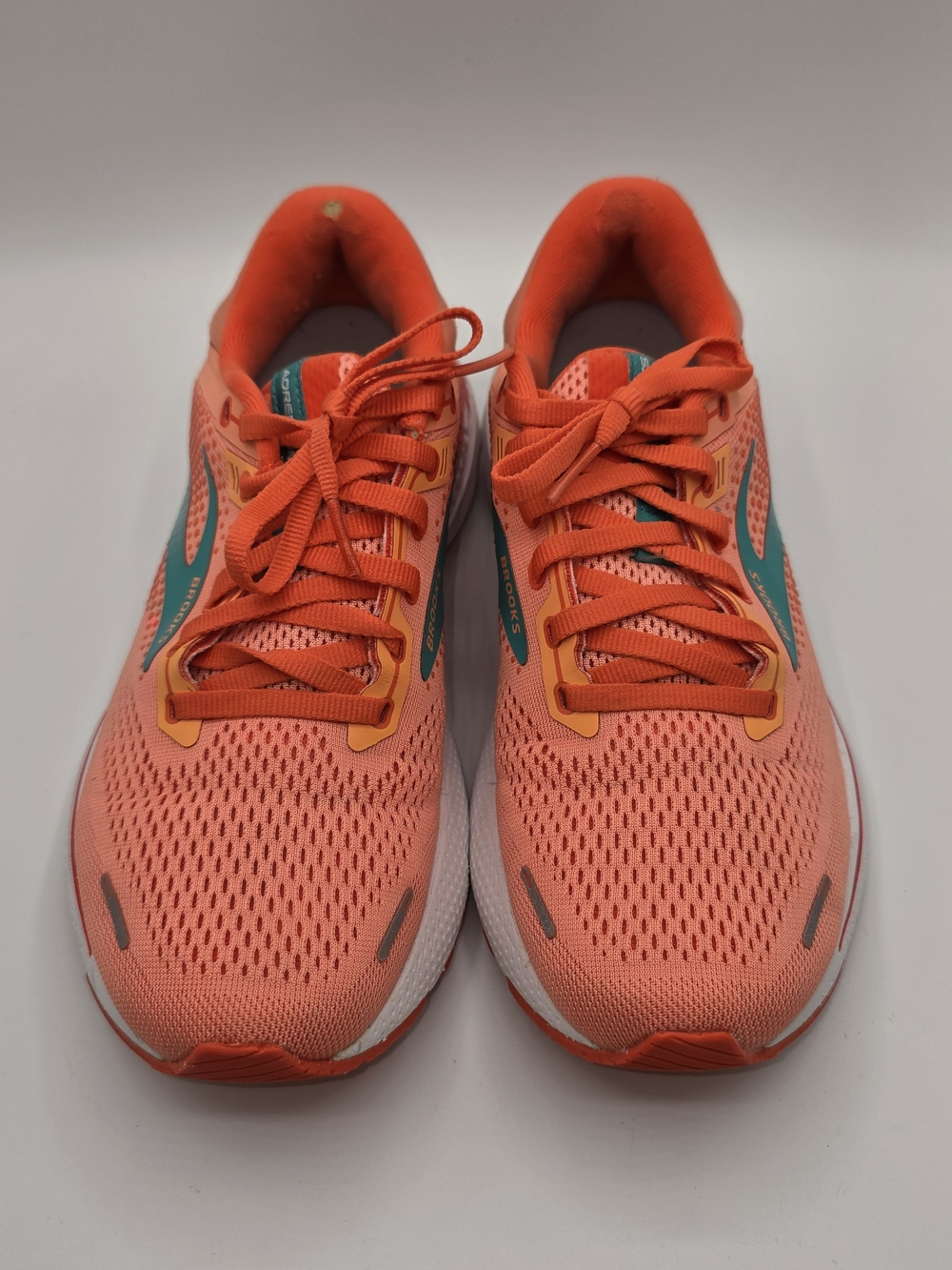 Brooks Women’s 9 Running Walking Gym Jogging Comfort Shoes - Coral Teal
